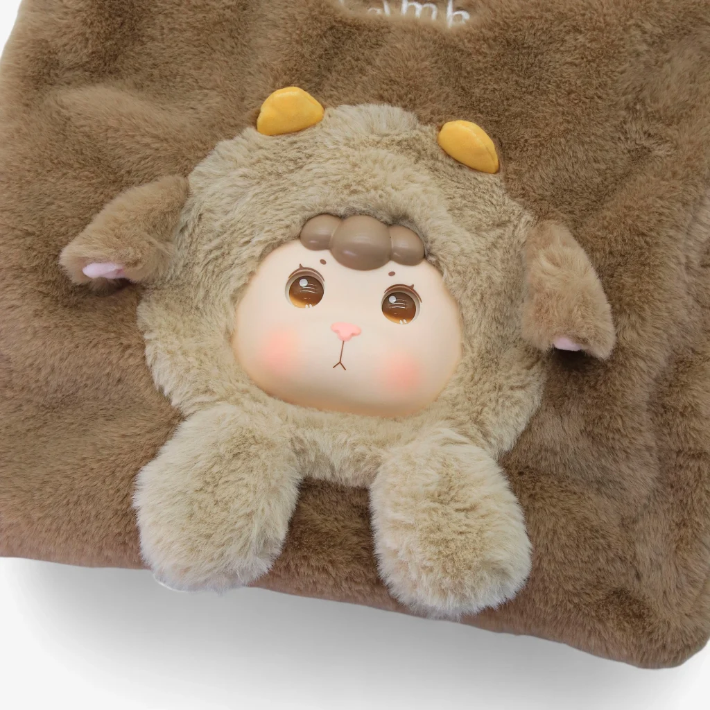 Bre Latte Plush Shoulder Bag - Image 3