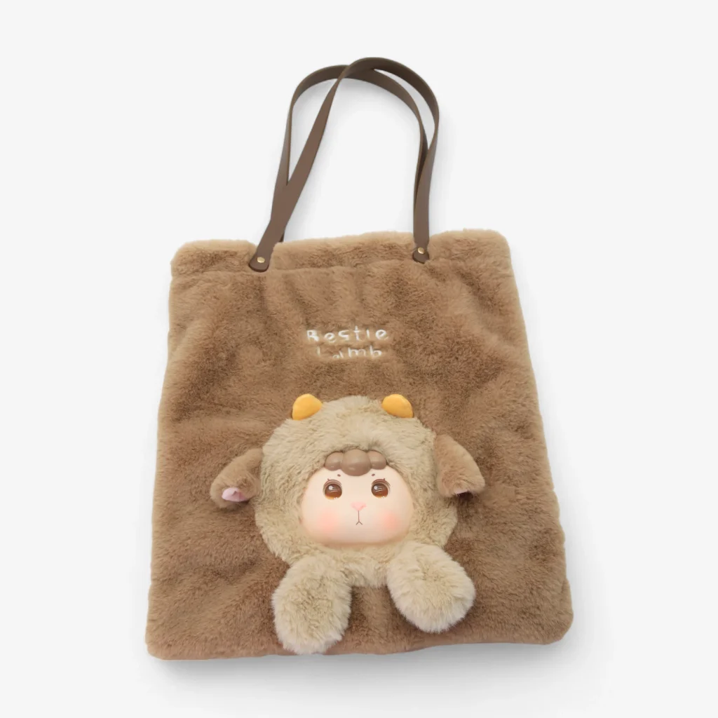 Bre Latte Plush Shoulder Bag
